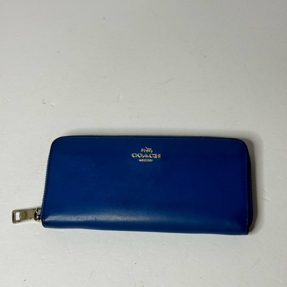 Coach Handbags - Coach Long Wallet Leather Blue